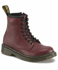 Dr. Martens Dr Martens Youth Delaney Cherry Red Softy T Leather Boots