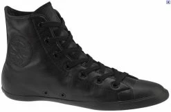 Converse Hi Black Leather Light