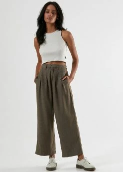 Cheap High Tops Store 9 Afends Darcy Hemp Pleated Wide Leg Pant Silt
