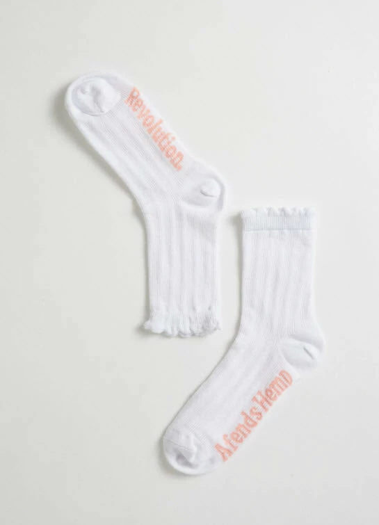 Afends Field Of Dreams Hemp Socks One Pack White 4 Afends Field Of Dreams Hemp Socks One Pack White - Image 2
