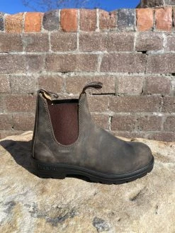 Blundstone Lifestyle Blundstone 585 Rustic Brown Leather Chelsea Boots -Cheap High Tops Store Blundstone585 800x