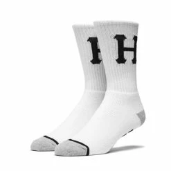 Huf Classic H Crew Socks White