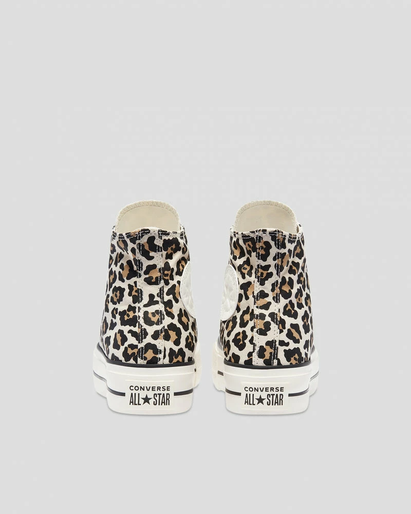 Converse 570915C Womens Converse Chuck Taylor Lift Leopard Print High Top Driftwood 6 Converse 570915C Womens Converse Chuck Taylor Lift Leopard Print High Top Driftwood - Image 4