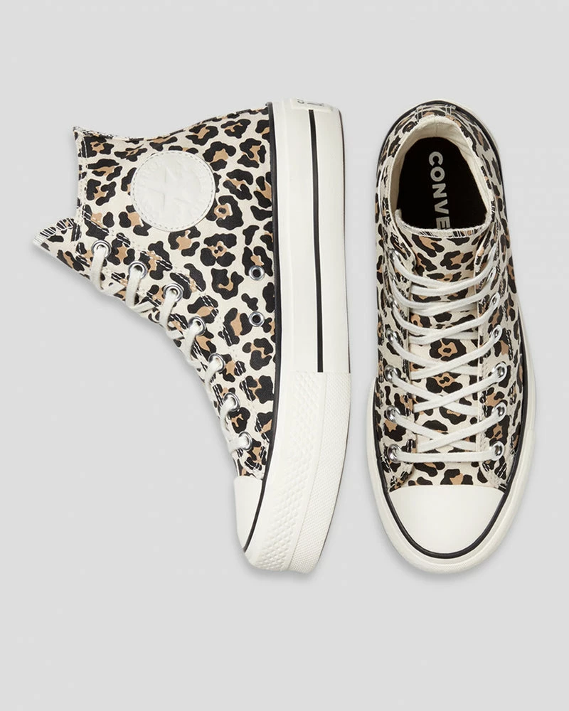 Converse 570915C Womens Converse Chuck Taylor Lift Leopard Print High Top Driftwood 3 Converse 570915C Womens Converse Chuck Taylor Lift Leopard Print High Top Driftwood