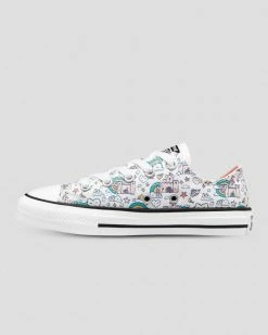 Converse Youth Ox Low White Rainbow Castles 372944C 10 Converse Youth Ox Low White Rainbow Castles 372944C -Cheap High Tops Store ConverseYouthOxLowWhiteCastles372944C3 800x