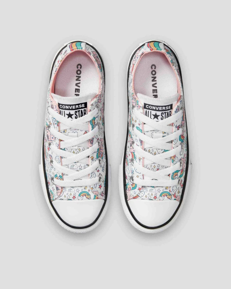 Converse Youth Ox Low White Rainbow Castles 372944C 8 Converse Youth Ox Low White Rainbow Castles 372944C - Image 6