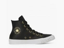 Cheap High Tops Store 37 Converse CTAS Speckled HI Black/Gold/White 566724C