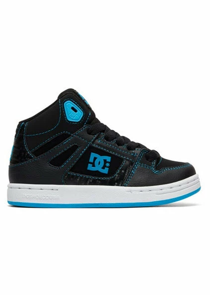 DC SHOES DC Kid's Pure High Top Shoe Black/Hawaiian Ocean ADBS100242