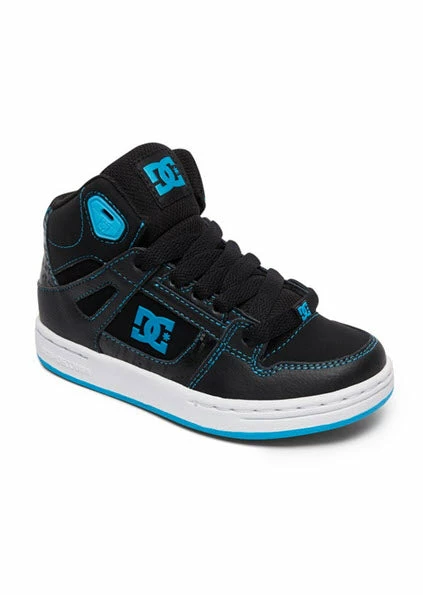 DC SHOES DC Kid's Pure High Top Shoe Black/Hawaiian Ocean ADBS100242 - Image 2