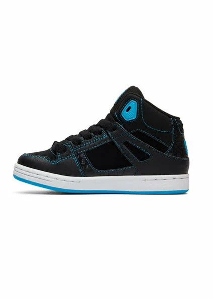 DC SHOES DC Kid's Pure High Top Shoe Black/Hawaiian Ocean ADBS100242 - Image 3