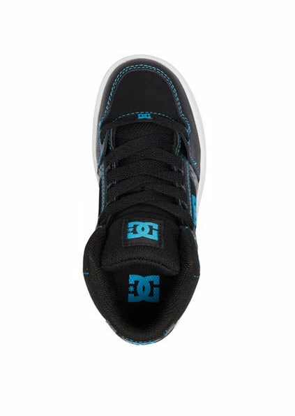 DC SHOES DC Kid's Pure High Top Shoe Black/Hawaiian Ocean ADBS100242 - Image 4