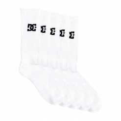 DC SHOES DC Socks Crew 5 Pair Pack White EDYAA03150