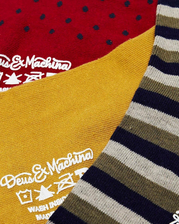 Deus Ex Machina 3 Pack Socks DMP27193 Multi - Image 2