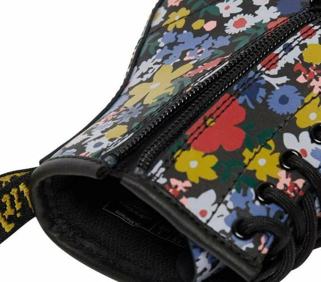 Dr. Martens Dr Martens 1460 J Juniors Wanderflora Black Boots 26046001 8 Dr. Martens Dr Martens 1460 J Juniors Wanderflora Black Boots 26046001 - Image 6