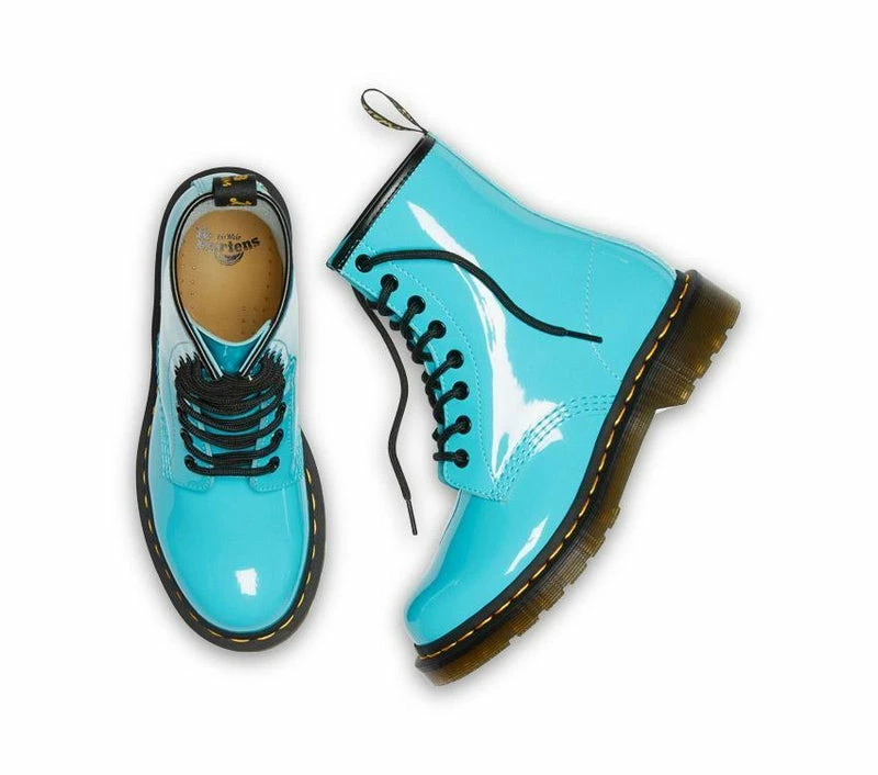 Dr. Martens Dr Martens 1460 Turquoise Blue Patent Lamper 27216432 4 Dr. Martens Dr Martens 1460 Turquoise Blue Patent Lamper 27216432 - Image 2