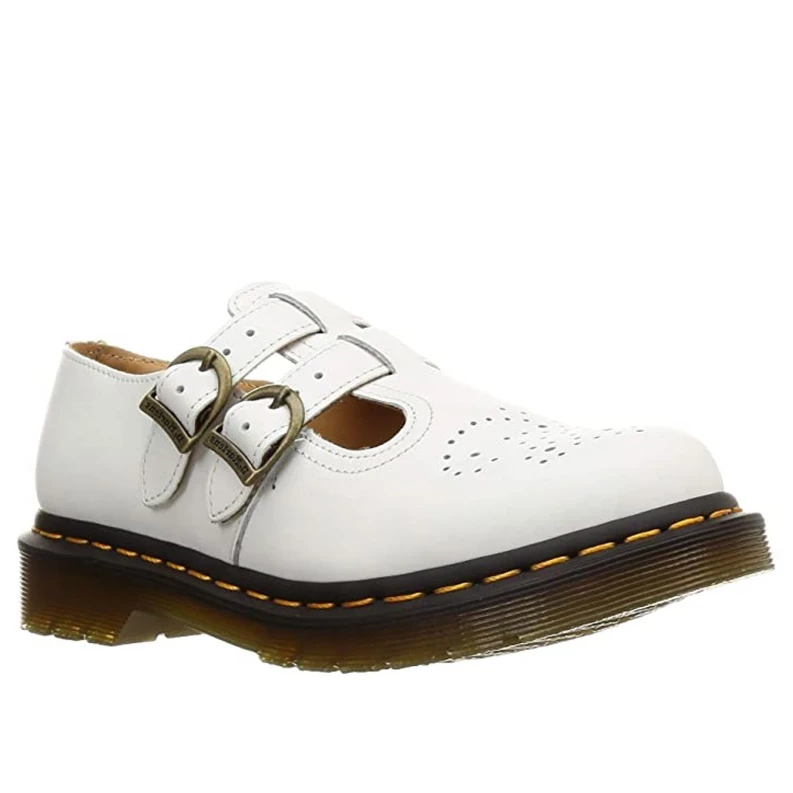 Famous Rock Shop Dr Martens 8065 Mary Jane White Smooth Leather Sandals 26563100 3 Famous Rock Shop Dr Martens 8065 Mary Jane White Smooth Leather Sandals 26563100