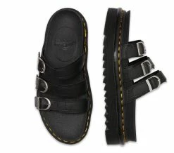Dr. Martens Dr Martens Blaire Slide Hydro Leather Black Sandal 25456001
