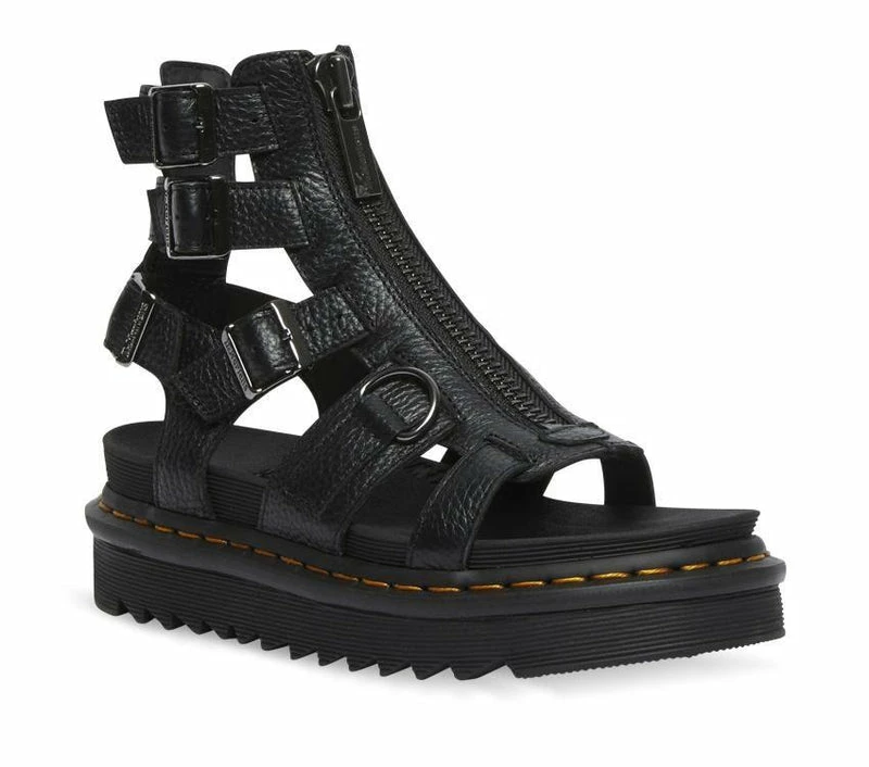 Dr. Martens Dr Martens Olson Black Milled Nappa Leather Sandal 26561001 7 Dr. Martens Dr Martens Olson Black Milled Nappa Leather Sandal 26561001 - Image 5