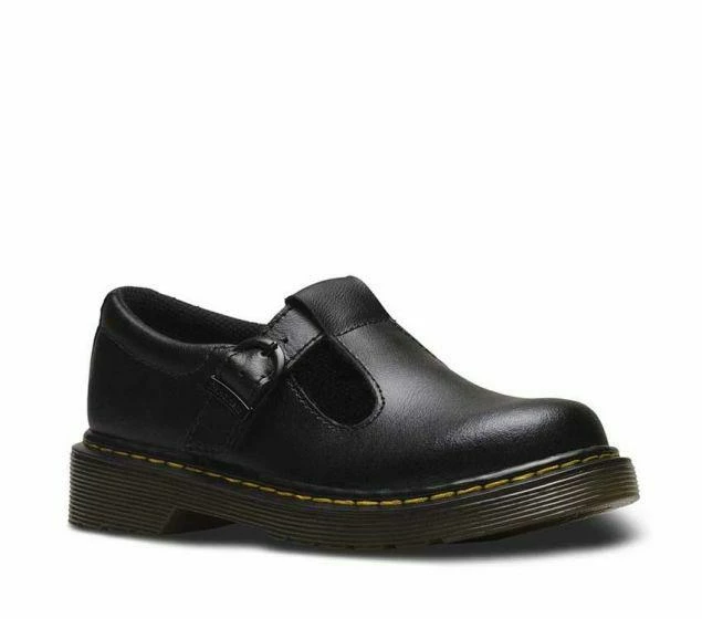 Dr. Martens Dr Martens Polley Junior Black Smooth 2438601 Youth T-Bar Sandals 8 Dr. Martens Dr Martens Polley Junior Black Smooth 2438601 Youth T-Bar Sandals - Image 6