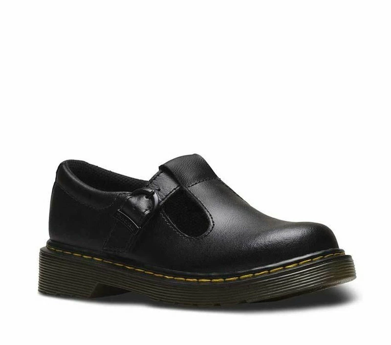 Dr. Martens Dr Martens Polley Junior Black Smooth 2438601 Youth T-Bar Sandals 9 Dr. Martens Dr Martens Polley Junior Black Smooth 2438601 Youth T-Bar Sandals - Image 7
