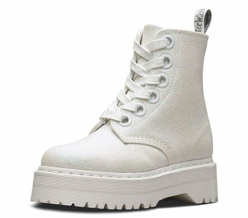 Dr. Martens Dr Martens Molly Glitter Iridescent White Glitter PU 24860123 - Image 5