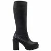 Roc Boots Gusto Black Leather Knee High Boots With Zip