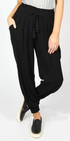 Sass Clothing SASS Geanie Crinkle Pants Black