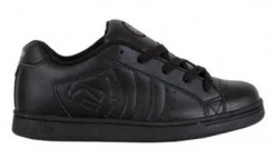 Globe Focus Kids Black Leather Skate Shoe