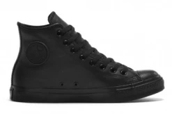 Converse Leather Hi Black Mono Sneaker 135251C