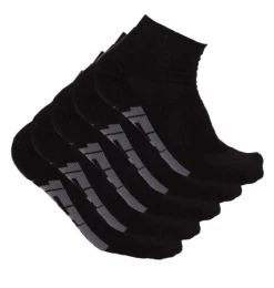 Jetpilot Mens Nude Sock Pack Of 5 Black Ankle Socks