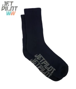 Jetpilot Work Crew Socks Black & Navy Pack Of 4