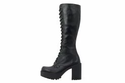 Roc Boots Lash Black Knee High Leather Boots