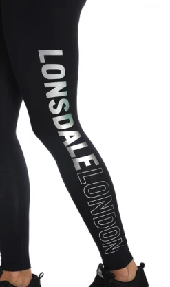 Lonsdale London Lonsdale Women's Leggings Glitz Black Silver LL12243L -Cheap High Tops Store Lonsdale Women s Legging Glitz LL12243L Black Silver 3 800x