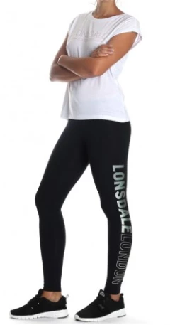 Lonsdale London Lonsdale Women's Leggings Glitz Black Silver LL12243L -Cheap High Tops Store Lonsdale Women s Legging Glitz LL12243L Black Silver 4 800x
