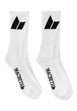 Macbeth Vegan Classic Crew Sock White Black