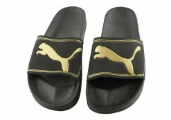Puma King II Slide - Black With Gold