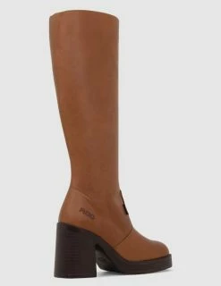 Roc Boots Idaho II Tan Leather Boots -Cheap High Tops Store RocIdahoTanKneeHighBoot3 800x