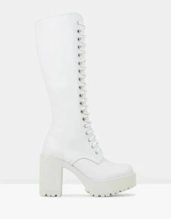 Roc Boots Lash White Leather Boots