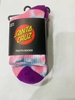 Santa Cruz Crew Socks Multi 2 Pairs Quarter Youth 2- 8 SB1221602