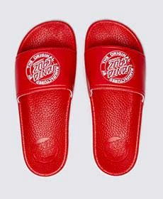 Santa Cruz OG Dot Youth Slides Red SC-YYC8164