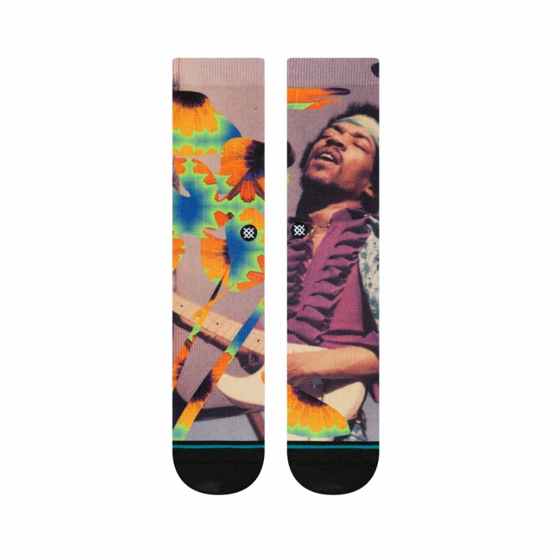 Stance Jimi Hendrix Jimi Flowers Socks Multi M558D19JIM 4 Stance Jimi Hendrix Jimi Flowers Socks Multi M558D19JIM - Image 2