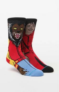 Stance Michael Jackson Red Crew Socks