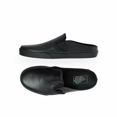 Vans Classic Slip-On Mule ( Leather ) Black Black VN-0004KTL3B - Image 2