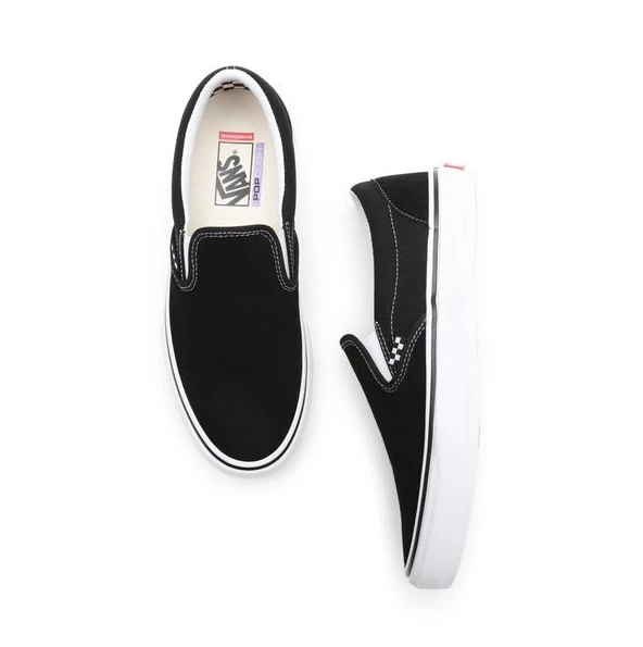 Vans Skate Slip-On Black White POPCUSH™ VNA5FCAY28 Suede Canvas 3 Vans Skate Slip-On Black White POPCUSH™ VNA5FCAY28 Suede Canvas