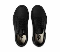 Vans Youth Old Skool Leather Kids Black Mono VN00W9TL3B -Cheap High Tops Store VansYouthOldSkoolLeatherKidsBlackVN00W9TL3B4 800x