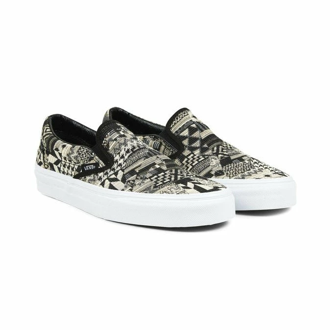Vans Classic Slip On Italian Weave White Black - Image 2