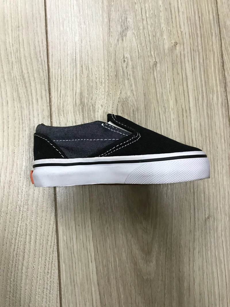 Vans Toddler Classic Slip On Black True White Chambray
