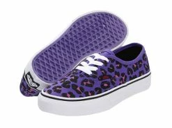 Vans Kids Authentic (Cheetah Glitter) Purple