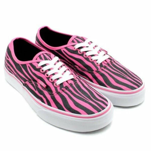 Vans Kids Authentic (Zebra Glitter) Hot Pink Black