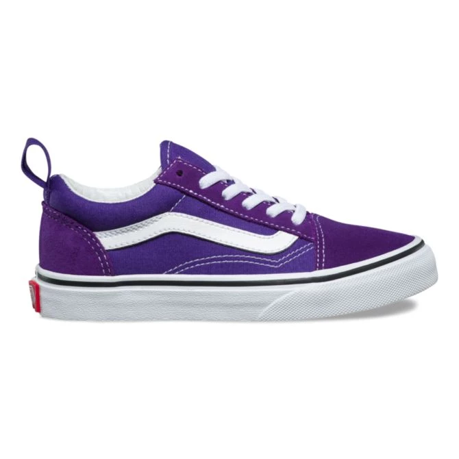Vans Kids Old Skool Elastic Lace Heliotrope/True White VNA3QPG4ME 3 Vans Kids Old Skool Elastic Lace Heliotrope/True White VNA3QPG4ME